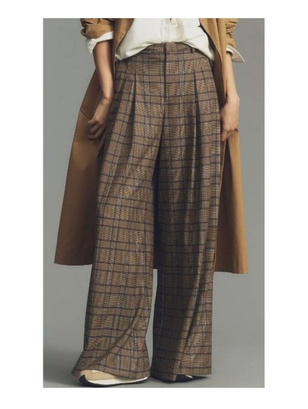 Maeve Avery Plaid Wide Leg Trouser Pants Size Medium